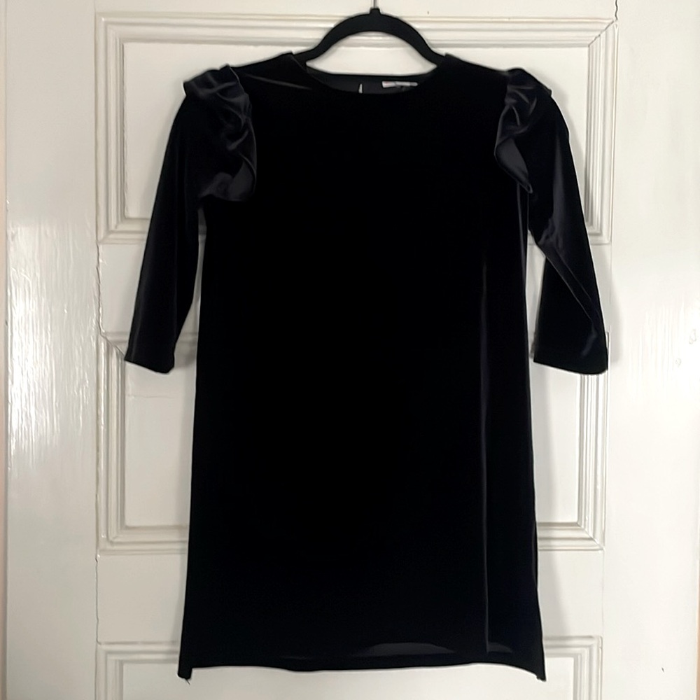 Crewcuts size 8 Black velvet shift dress
